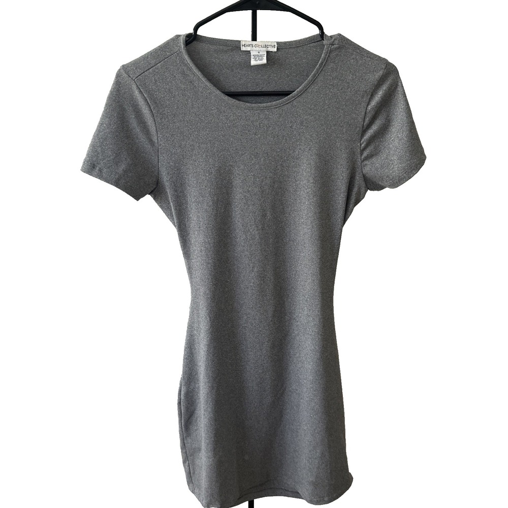 Hearts Collective Open Back w/Tie  Gray Women's Size Small Form Fitting